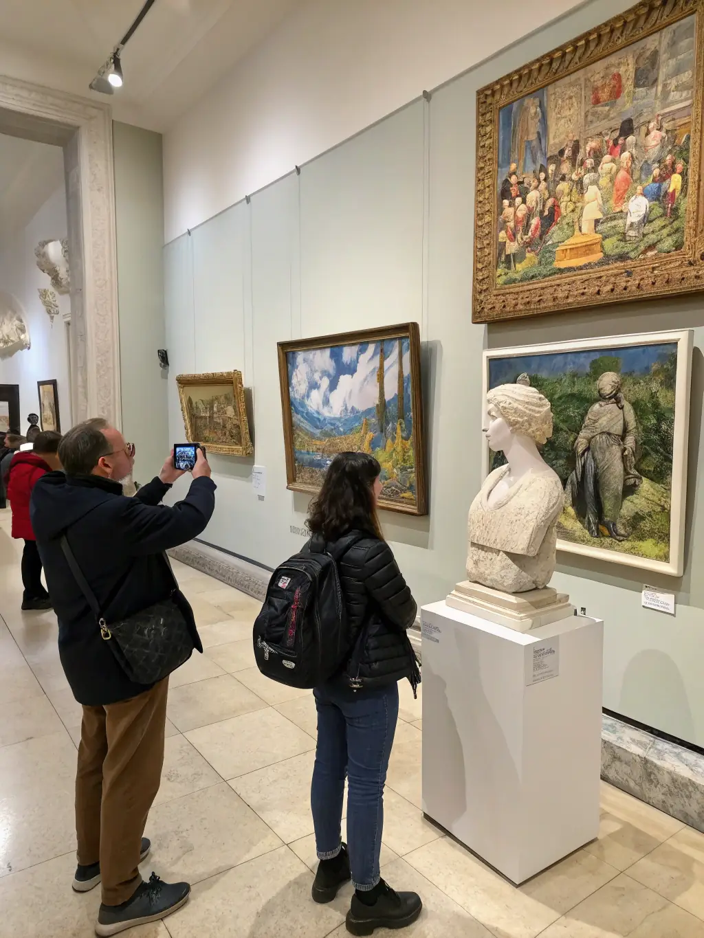 A photograph showcasing a community art exhibition, with local artists displaying their work and interacting with visitors, highlighting the inclusive opportunities for creative expression provided by ASSOCIATION BOUT D FICELLE.